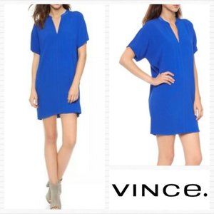 NWT $345 Vince Split Neck Tunic Dress, Size S